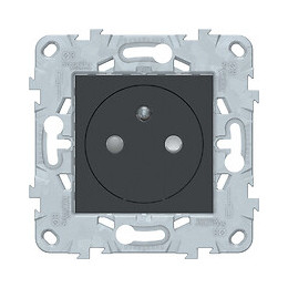 Prise Simple 2p+t Affleurante 16a Connexion Rapide Anthracite Unica