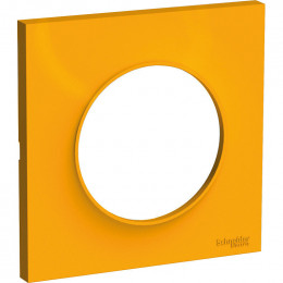 Plaque De Finition 1 Poste Entraxe 71mm Ambre Odace