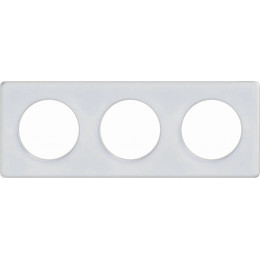 Plaque De Finition 3 Postes Horizontal/vertical Blanc Transparent Odace