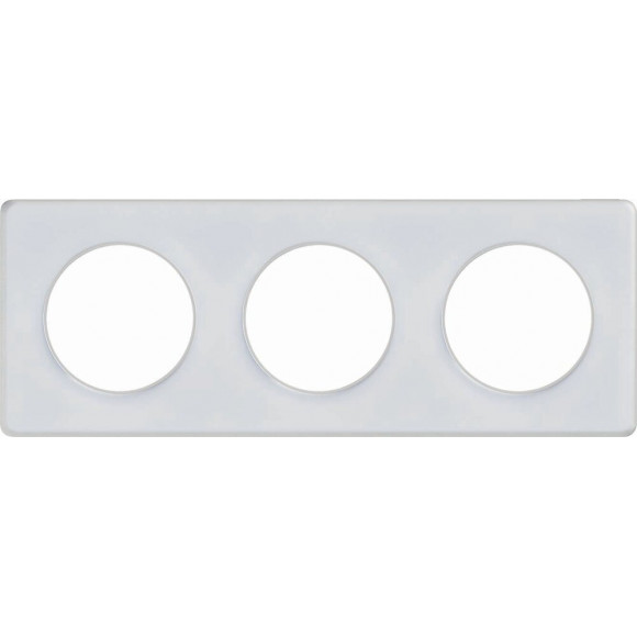 Plaque De Finition 3 Postes Horizontal/vertical Blanc Transparent Odace