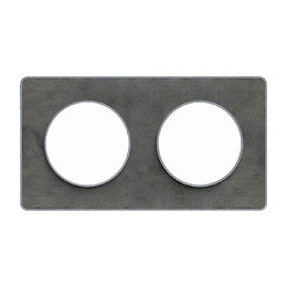 Plaque De Finition 2 Postes Ardoise Avec Liseré Aluminium Odace