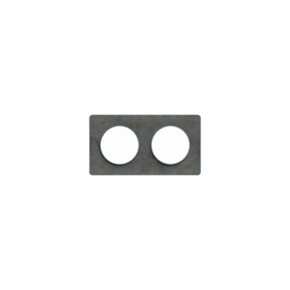 Plaque De Finition 2 Postes Ardoise Avec Liseré Aluminium Odace