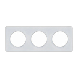 Plaque De Finition 3 Postes Horizontal/vertical Blanc Transparent Odace