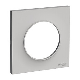 Plaque De Finition 1 Poste Entraxe 71mm Gris Odace