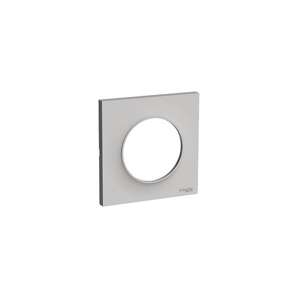 Plaque De Finition 1 Poste Entraxe 71mm Gris Odace