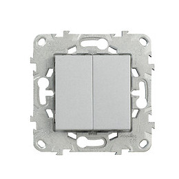Double Interrupteur Va-et-vient 10a Connexion Rapide Aluminium Unica