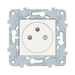 Prise Simple 2p+t Affleurante 16a Connexion Rapide Blanc Unica