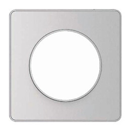 Plaque De Finition 1 Poste Aluminium Avec Liseré Odace