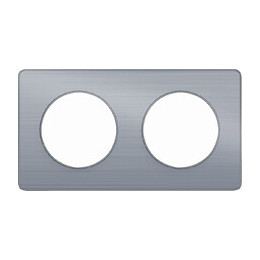 Plaque De Finition 2 Postes Aluminium Brossé Odace
