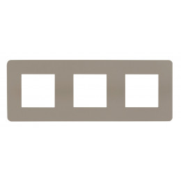 Plaque De Finition 3 Postes Taupe Unica