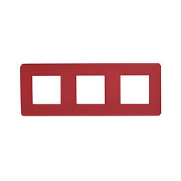 Plaque De Finition 3 Postes Rouge Cardinal Unica