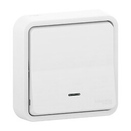 Interrupteur Va-et-vient Blanc Avec Voyant Encastré Étanche Mureva