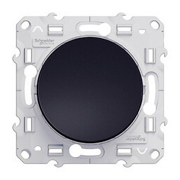 Bouton Poussoir 10a À Vis Anthracite Odace