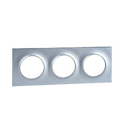 Plaque De Finition 3 Postes Entraxe 71mm Aluminium Odace