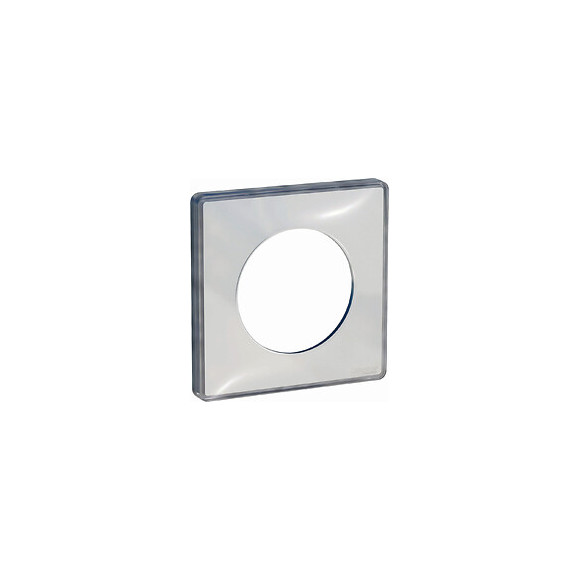 Plaque De Finition 1 Poste Blanc Transparent Odace