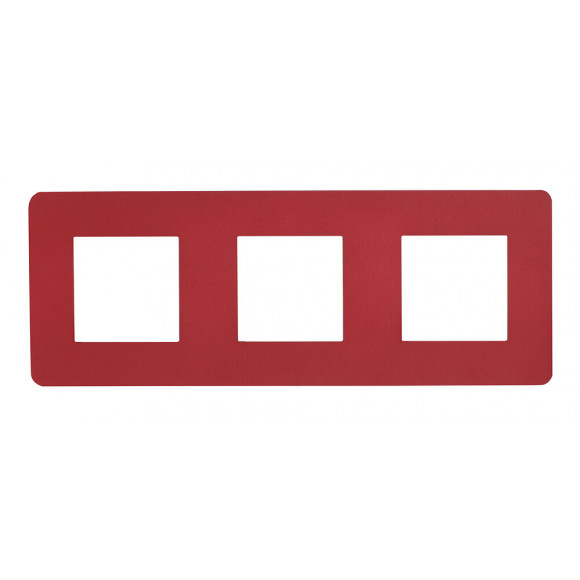 Plaque De Finition 3 Postes Rouge Cardinal Unica