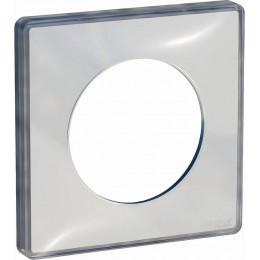 Plaque De Finition 1 Poste Blanc Transparent Odace