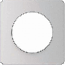 Plaque De Finition 1 Poste Aluminium Avec Liseré Odace