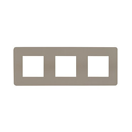 Plaque De Finition 3 Postes Taupe Unica