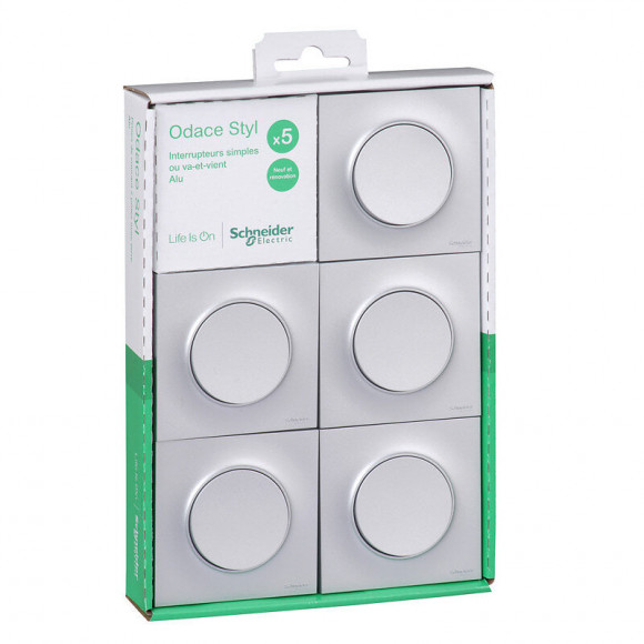 Lot De 5 Va Et Vient  (avec Plaque) Odace - Aluminium