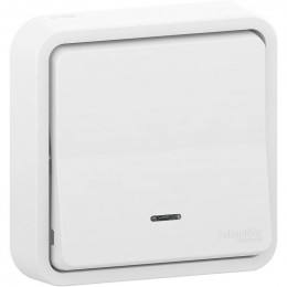 Interrupteur Va-et-vient Blanc Avec Voyant Encastré Étanche Mureva