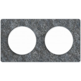 Plaque De Finition 2 Postes Horizontal/vertical Noir Odace