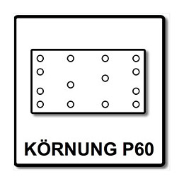 Abrasifs Rectangulaires Stickfix 80x133 Mm Grain 60 Boîte De 50 Pièces