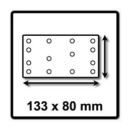 Abrasifs Rectangulaires Stickfix 80x133 Mm Grain 60 Boîte De 50 Pièces