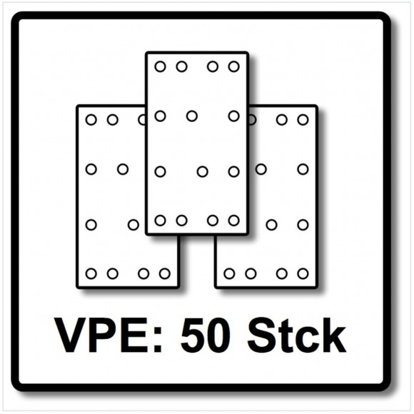 Abrasifs Rectangulaires Stickfix 80x133 Mm Grain 60 Boîte De 50 Pièces