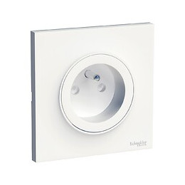 Lot de 5 prises 2 poles + terre alu Odace