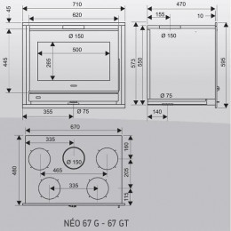 Insert À Bois Supra 8000w 67cm, Neo67g