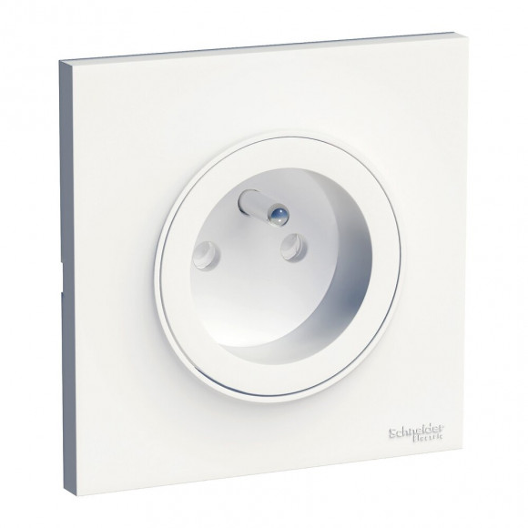 Lot de 5 prises 2 poles + terre alu Odace