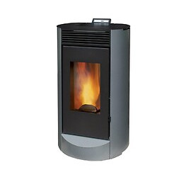 Poêle à granulés 10kW Lodi gris avec télécommande