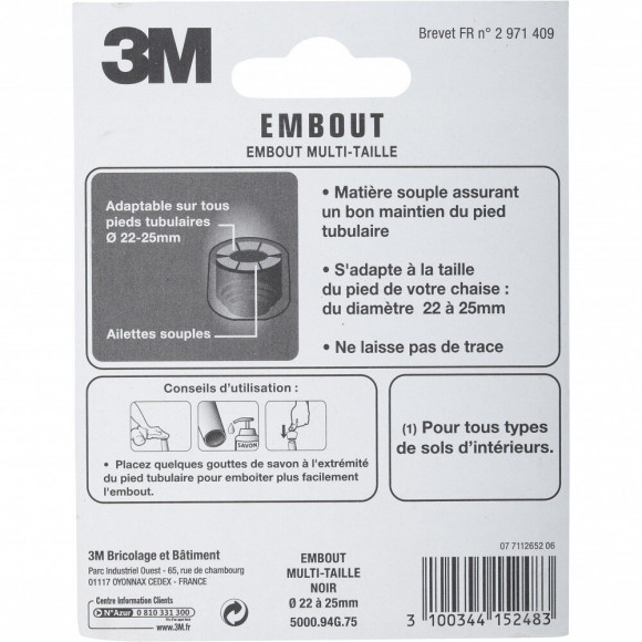 Lot De 4 Embouts En Plastique 3m