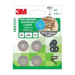 Lot De 4 Patins En Plastique 3m