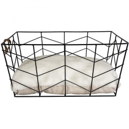 Europet Bernina Panier Caviar En Metal Rectangulaire Duvo+ - Noir - Pour Chat