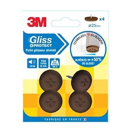 Lot De 4 Patins En Plastique 3m