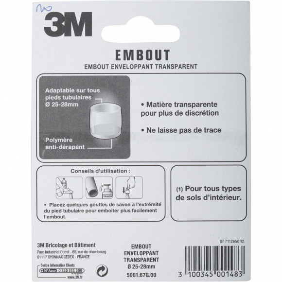 Lot De 4 Embouts En Plastique 3m