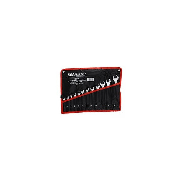 Dcraft - Jeu De Clés Mixtes - 12 Clés - Dimensions De 6 À 22 Mm - Clés Mixtes - Noir