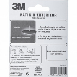 Lot De 4 Patins En Plastique 3m