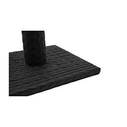Aime Poteau Griffoir Jute 42 Cm - Base Solide Rectangulaire - 30x30 Cm - Jouet Pompon - Noir