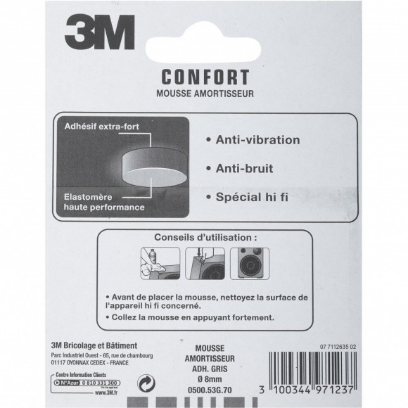 Lot De 24 Amortisseurs En Caoutchouc 3m