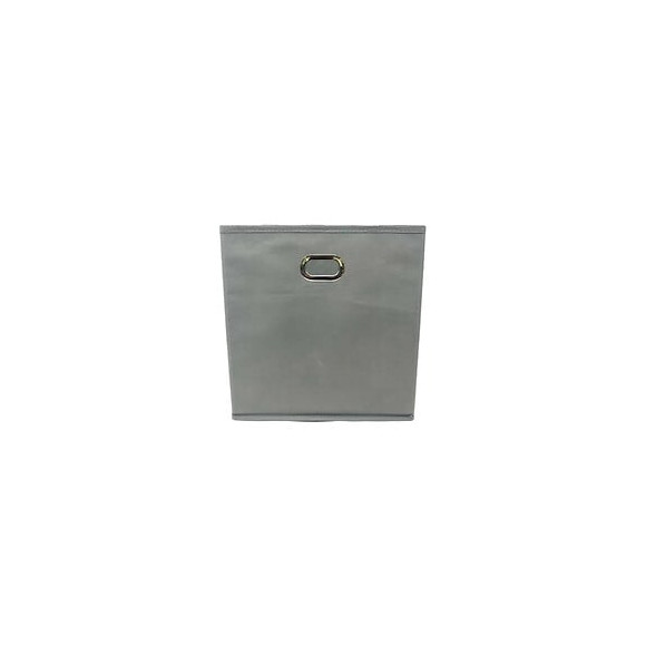 Modulostorage Tiroir De Rangement - Tissu - Poignee Metal - 27x27x28 Cm - Gris
