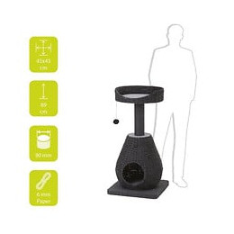 Ebi Griffoir Trend Tree Elegance Sublime - 45 X 45 X 89 Cm - Noir