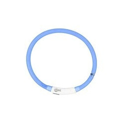 Duvo Anneau Lumineux Seecurity Flash Light Ring Usb Silicone - 45 Cm - Bleu - Pour Chien