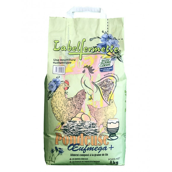 Mélange Pondeuse OeufMega Bleu Blanc Coeur 8kg