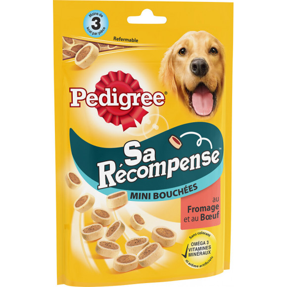 Mini-bouchées pour chien PEDIGREE Sa Récompense b?uf fromage 140 gr