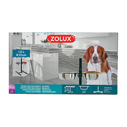 Support réglable avec 2 bols de 1.5L pour chien