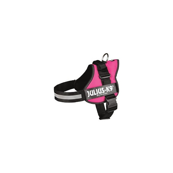 Harnais Power Julius-k9 - 1 - L : 66-85 Cm-50 Mm - Fuchsia - Pour Chien