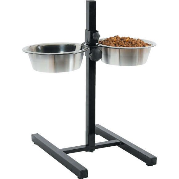 Support réglable avec 2 bols de 1.5L pour chien